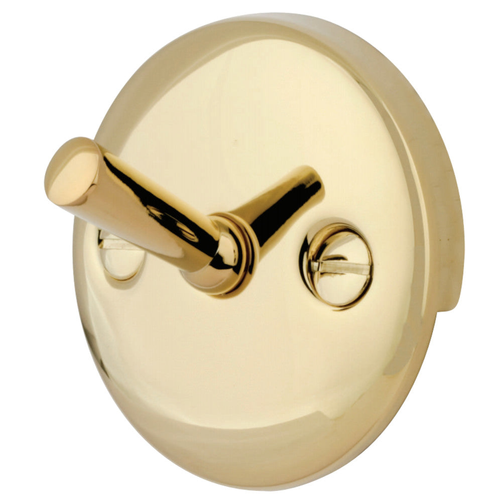 Kingston Brass DTL102 Round Overflow Plate with Trip Lever Drain, Polished Brass - BNGBath