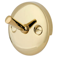 Thumbnail for Kingston Brass DTL102 Round Overflow Plate with Trip Lever Drain, Polished Brass - BNGBath