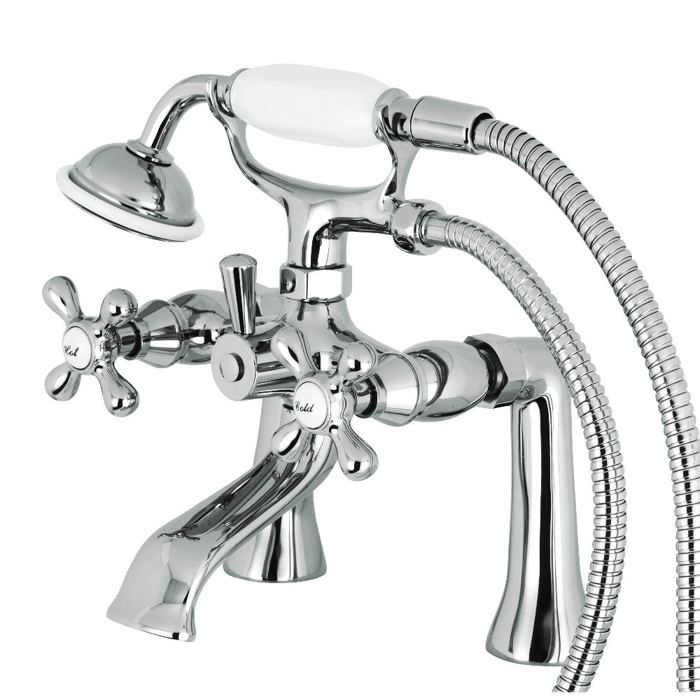 Kingston Brass KS268C Kingston Clawfoot Tub Faucet with Hand Shower, Polished Chrome - BNGBath