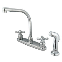 Thumbnail for Kingston Brass GKB711AXSP Victorian Centerset Kitchen Faucet, Polished Chrome - BNGBath