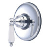 Thumbnail for Kingston Brass KB3001PL Volume Control with Lever Handle, Polished Chrome - BNGBath
