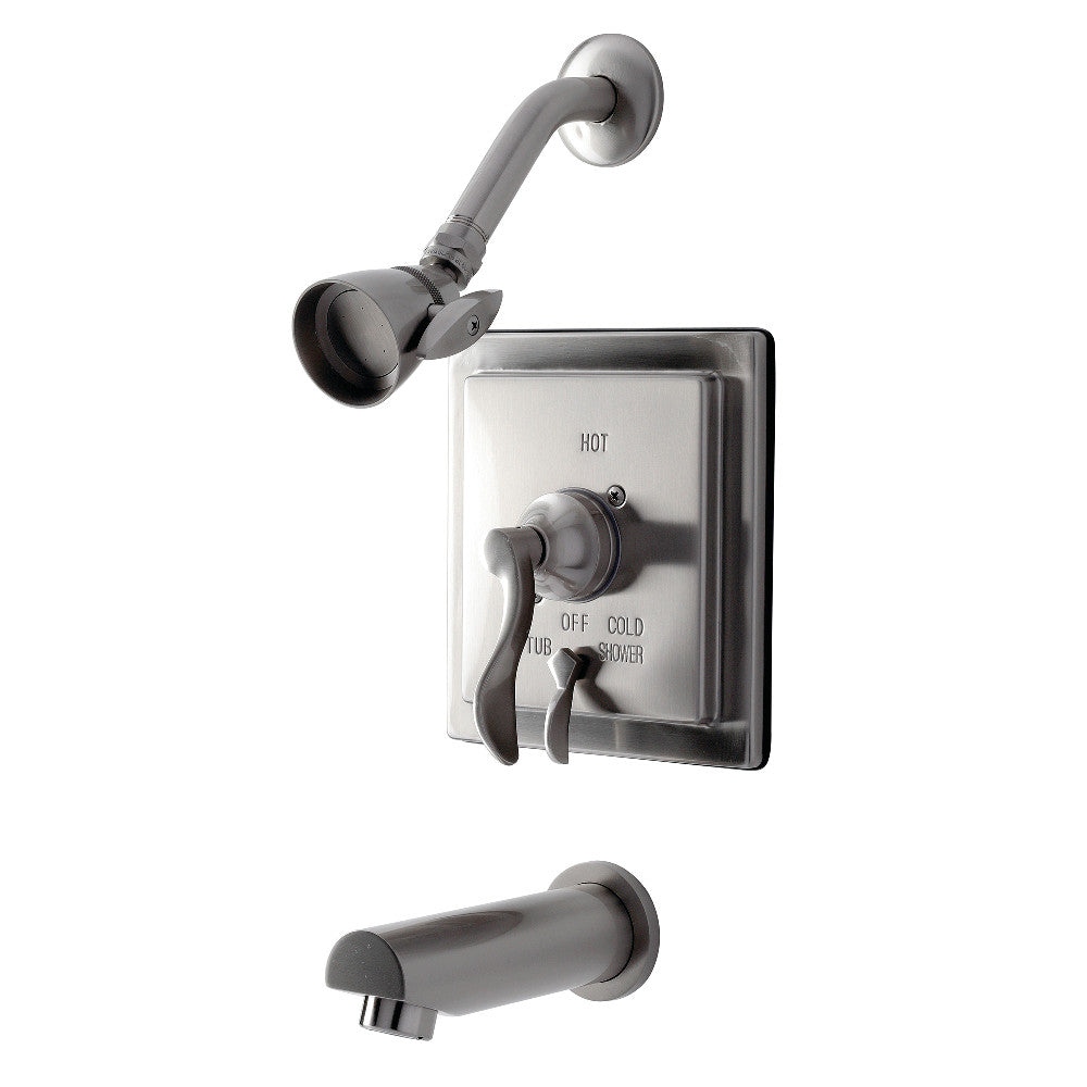 Kingston Brass KB86580DFL Tub and Shower Faucet, Brushed Nickel - BNGBath