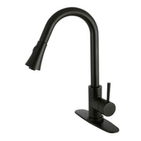 Thumbnail for Gourmetier LS8720DL Concord Single-Handle Pull-Down Kitchen Faucet, Matte Black - BNGBath