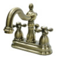Thumbnail for Kingston Brass KB1603AX Heritage 4 in. Centerset Bathroom Faucet, Antique Brass - BNGBath