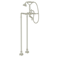 Thumbnail for ROHL Exposed Floor Mount Tub Filler with Handshower and Floor Pillar Legs or Supply Unions - BNGBath